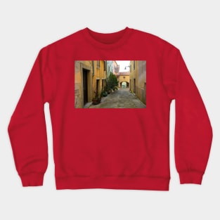 Street in Buzet, Croatia Crewneck Sweatshirt